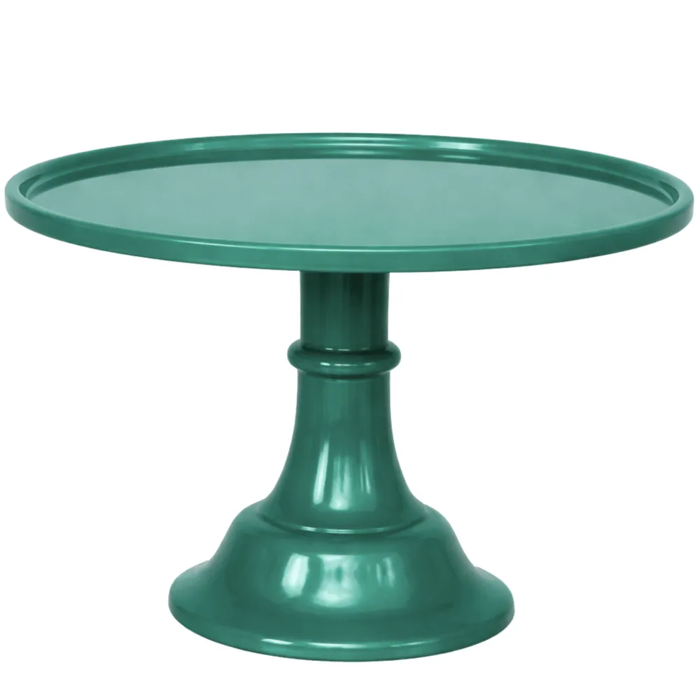 Sale Bonjour Fete Large Emerald Green Pedestal Melamine Cake Stand