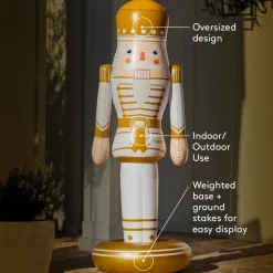 New Funboy Large Inflatable Gold & White Nutcracker