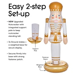 New Funboy Large Inflatable Gold & White Nutcracker