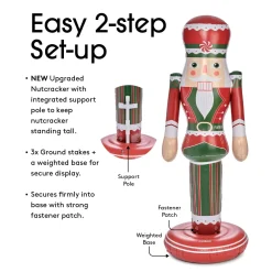 Discount Funboy Large Inflatable Red & Green Nutcracker Nutcracker