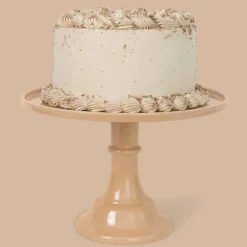 Clearance Joyeux Company Large Latte Brown Melamine Cake Stand