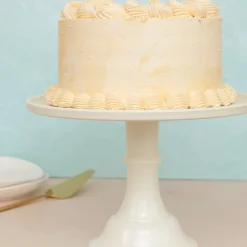 Sale Joyeux Company Large Linen White Melamine Cake Stand