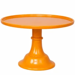 New Bonjour Fete Large Orange Pedestal Melamine Cake Stand