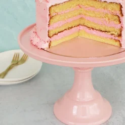 Joyeux Company Large Peony Pink Melamine Cake Stand