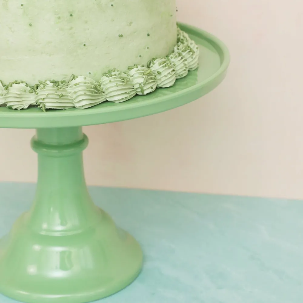 Online Joyeux Company Large Sage Green Melamine Cake Stand