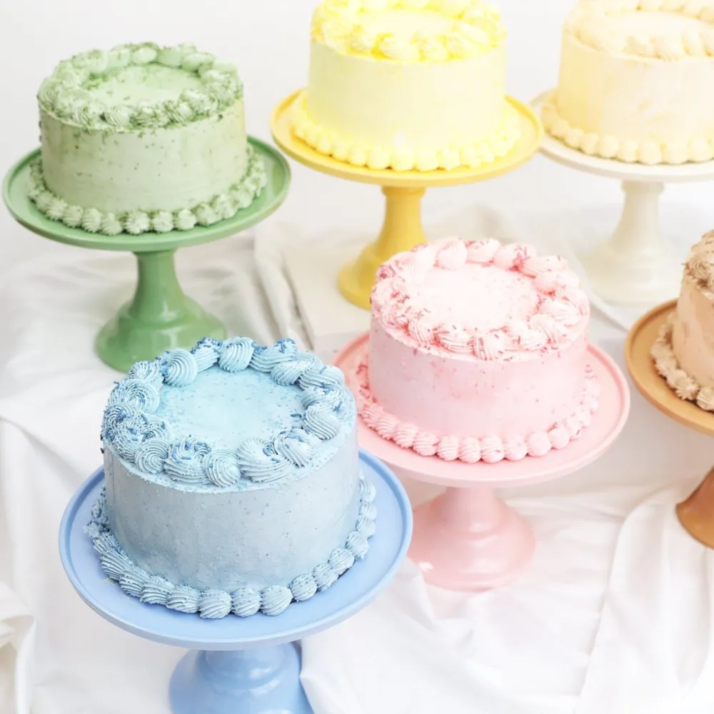 Online Joyeux Company Large Sage Green Melamine Cake Stand