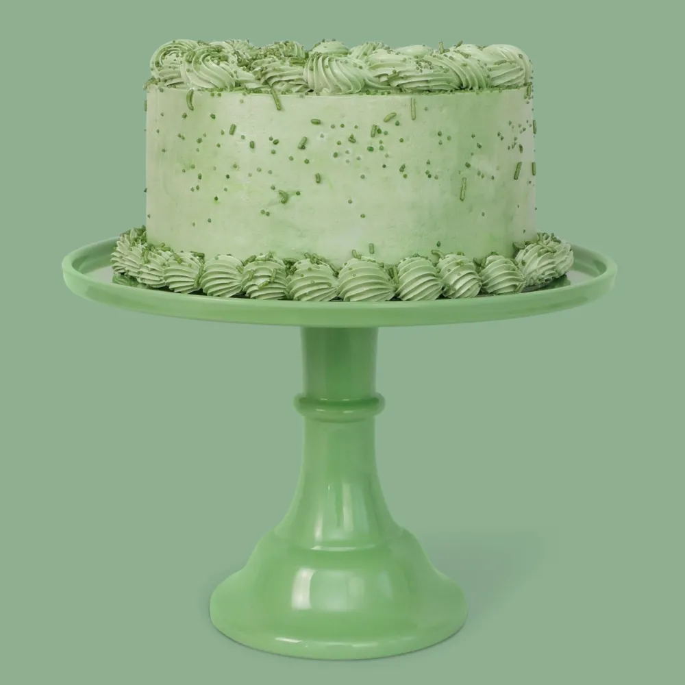 Online Joyeux Company Large Sage Green Melamine Cake Stand