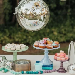Sale Joyeux Company Large Wedgewood Blue Melamine Cake Stand