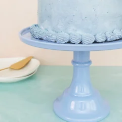 Sale Joyeux Company Large Wedgewood Blue Melamine Cake Stand