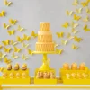 New Bonjour Fete Large Yellow Pedestal Melamine Cake Stand