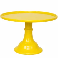 New Bonjour Fete Large Yellow Pedestal Melamine Cake Stand