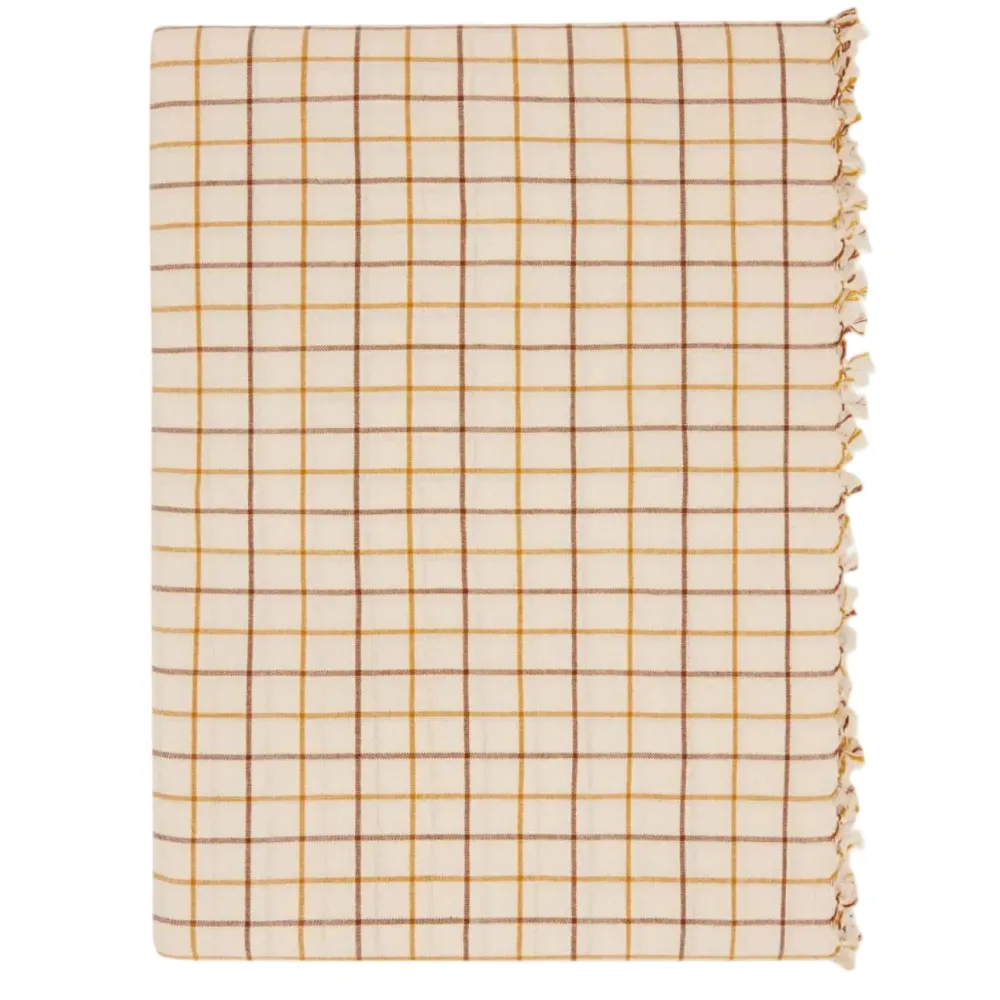Heather Taylor Home Lattice Nutmeg Tablecloth