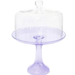 Best Estelle Colored Glass Lavender Glass Cake Stand