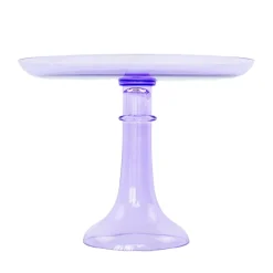 Best Estelle Colored Glass Lavender Glass Cake Stand