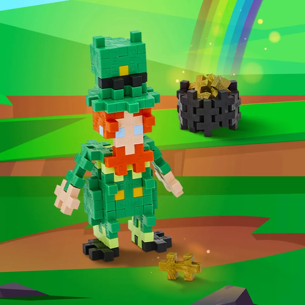New Plus-Plus USA Leprechaun Plus Plus Puzzle Toy