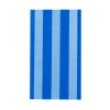 Bonjour Fete Light & Dark Blue Signature Cabana Stripe Guest Towels