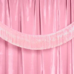 Hot xo, Fetti Light Pink Iridescent Fringe Banner