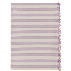 Clearance Heather Taylor Home Lilac & Cream Stripe Tablecloth