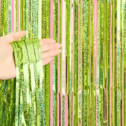 Outlet xo, Fetti Lime Green Foil Curtains
