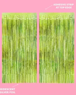Outlet xo, Fetti Lime Green Foil Curtains