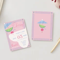 Clearance Bonjour Fete Luau Cocktail Digital Party Invitation Download