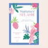 New Bonjour Fete Luau Tropical Birds Digital Party Invitation Download