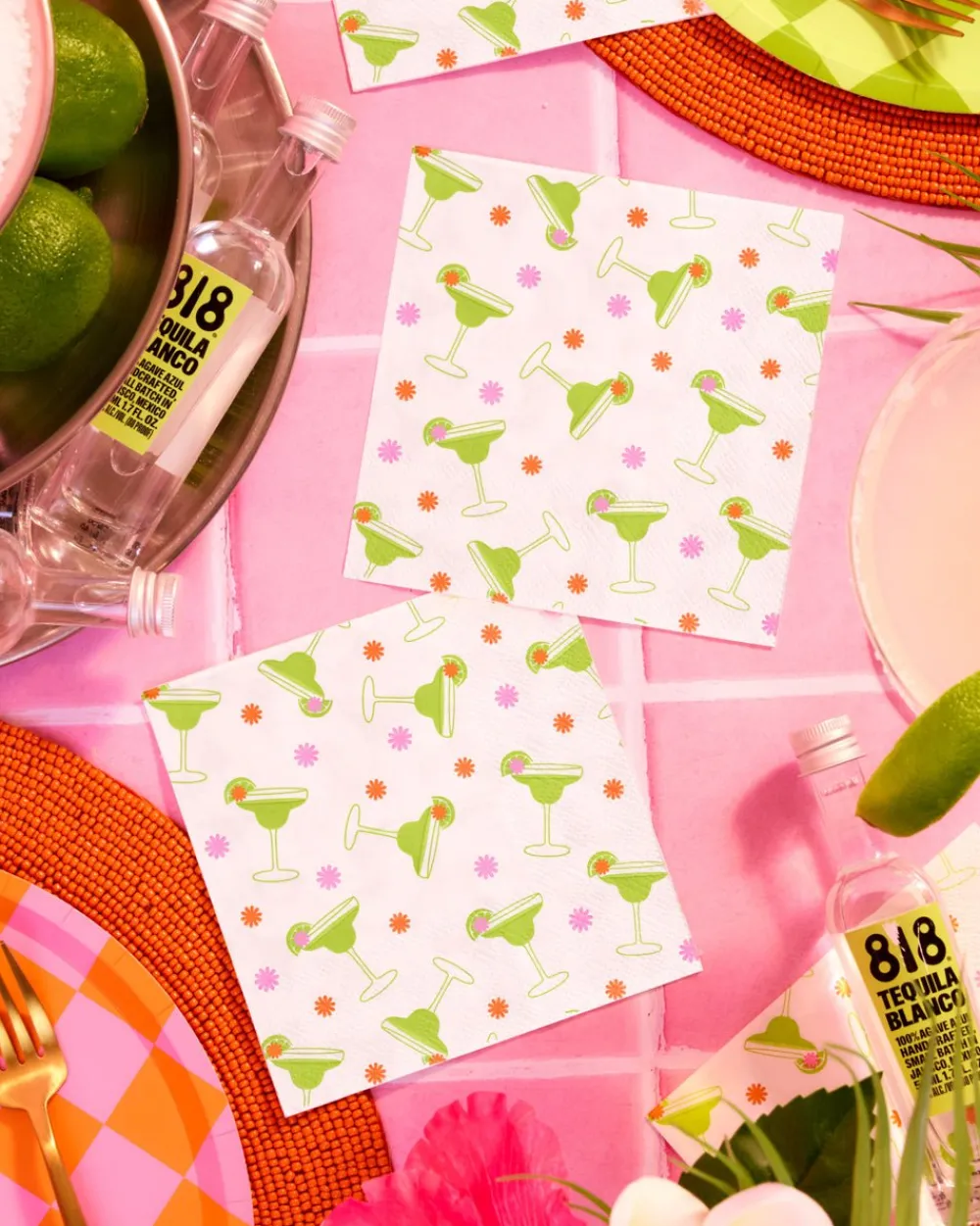 Clearance xo, Fetti Margarita Napkins - 25 paper napkins