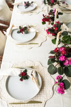 Clearance Heather Taylor Home Marianne Plaid Cream Tablecloth