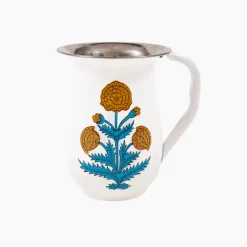 Discount Trudie Marigold Poppy Hand-painted Enamelware Pitcher