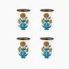 Clearance Trudie Marigold Poppy Tall Enamelware Tumblers - Set of 4