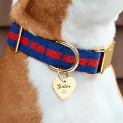 Outlet The Foggy Dog Mariner Striped Webbing Dog Collar