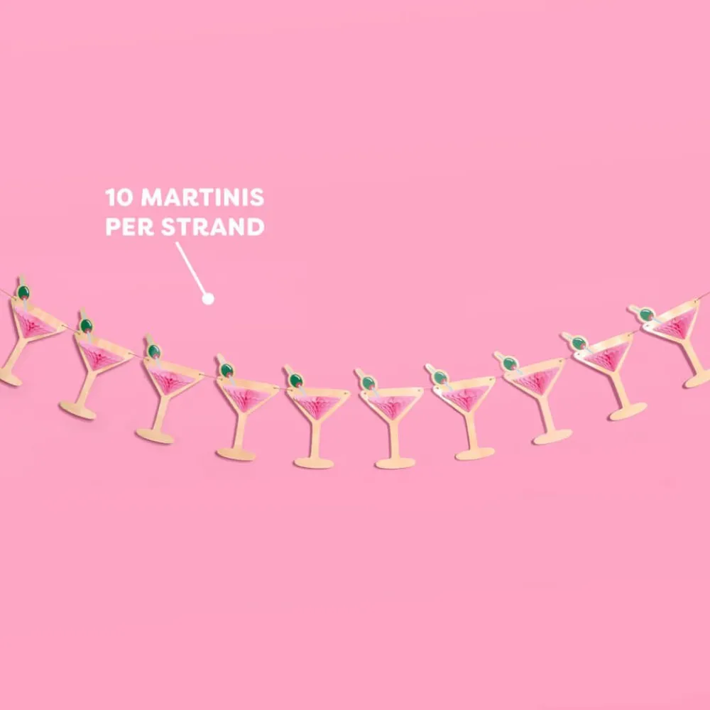 Best xo, Fetti Martini Glass Honeycomb Banner