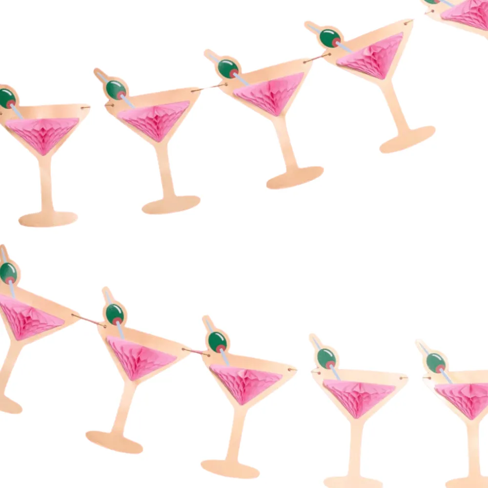 Best xo, Fetti Martini Glass Honeycomb Banner