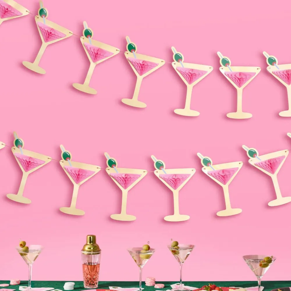 Best xo, Fetti Martini Glass Honeycomb Banner