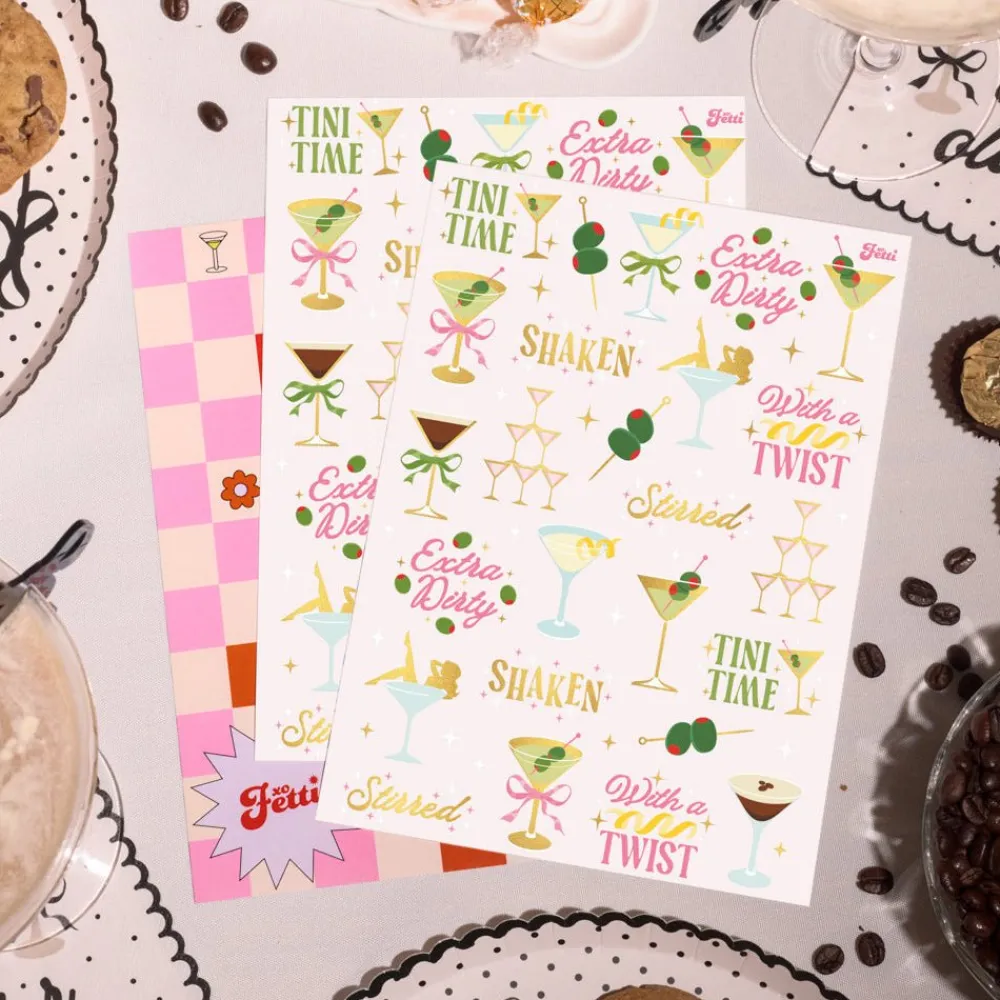 Online xo, Fetti Martini Temporary Tattoos