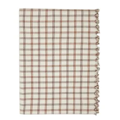 Clearance Heather Taylor Home Mayfair Plaid Nutmeg Tablecloth