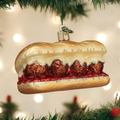 Outlet Old World Christmas Meatball Sandwich Ornament