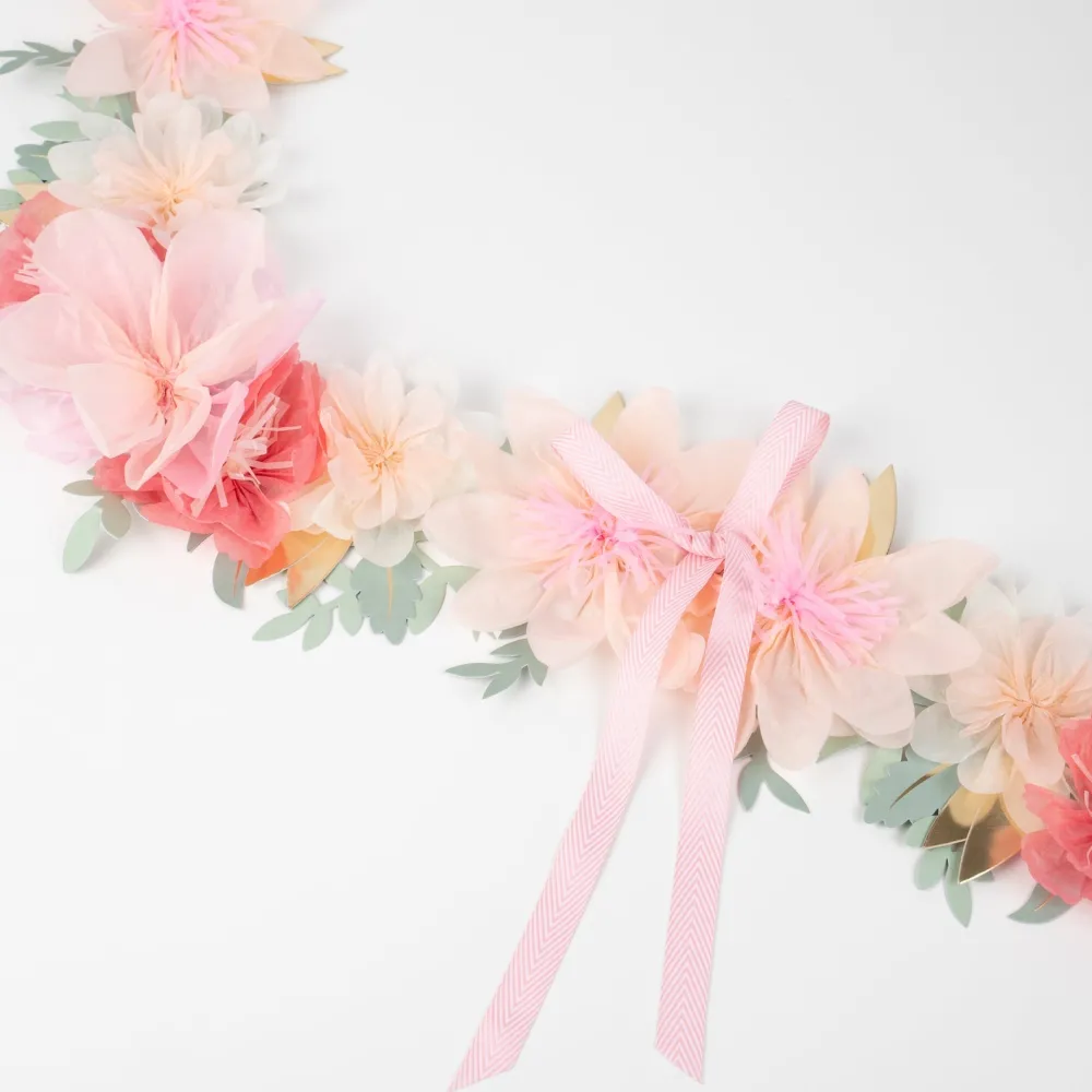 New Meri Meri X Laduree Paris Floral Garland
