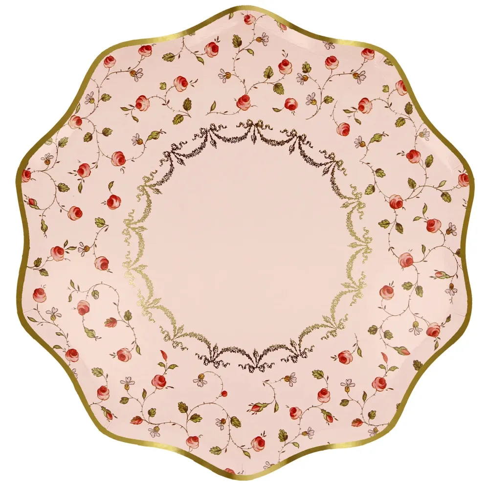 Hot Meri Meri X Laduree Paris Rose Bud Plates
