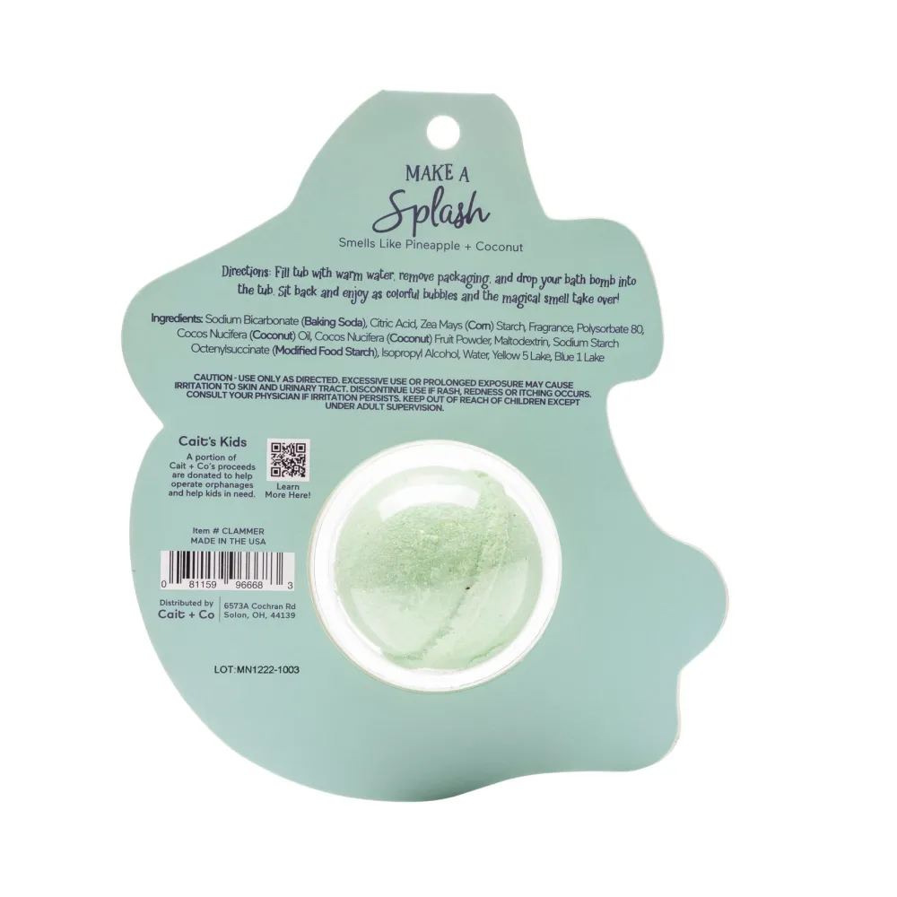 Hot Cait + Co Mermaid Clamshell Bath Bomb