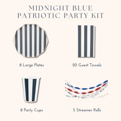 Clearance Bonjour Fête Midnight Blue Patriotic Party Kit