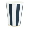 Hot Bonjour Fete Midnight Blue Signature Cabana Stripe Cups