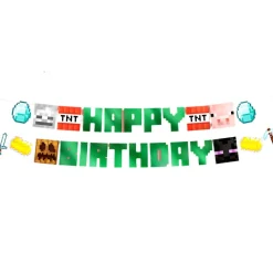 New xo, Fetti Minecraft Happy Birthday Banner