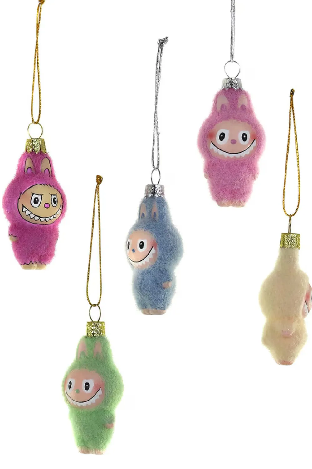 Discount Cody Foster Co. Mini Fuzzy Monster Labubu-Inspired Glass Ornament by Cody Foster