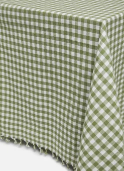 Discount Heather Taylor Home Mini Gingham Olive Tablecloth