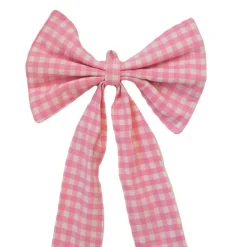 Sale Heather Taylor Home Mini Gingham Peony Fabric Bow