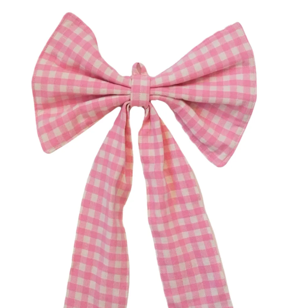 Sale Heather Taylor Home Mini Gingham Peony Fabric Bow
