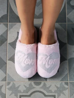 Shiraleah Retail Mom Heart Slippers