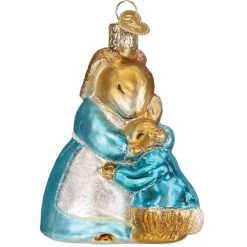 Old World Christmas Mrs. Rabbit And Peter Ornament