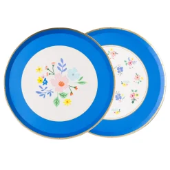 Hot Bonjour Fete Multicolor Elegant Floral Dessert Plates (multipack)